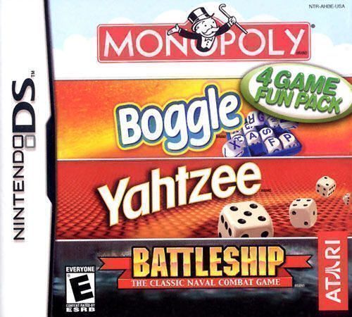 4 Game Fun Pack – Monopoly + Boggle + Yahtzee + Battleship (USA) Nintendo DS GAME ROM ISO